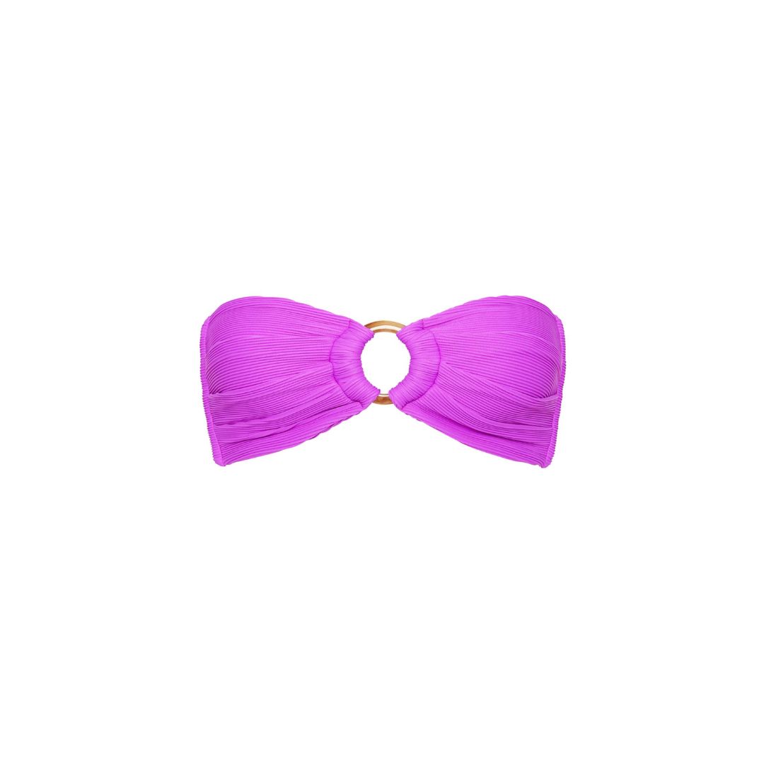 Strapless Bandeau Bikini Top - Electric Violet Ribbed sold by Kulani Kinis