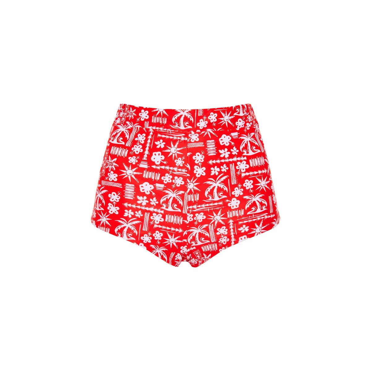 Cheeky Retro Swim Short - Hula Hibiscus sold by Kulani Kinis