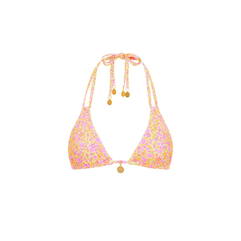 Halter Bralette Bikini Top - Champagne Blossom sold by Kulani Kinis