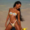 Retro Y Thong Bikini Bottom - Tropical Illusion sold by Kulani Kinis