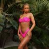 Strapless Bandeau Bikini Top - Flamingo Pink Ribbed sold by Kulani Kinis