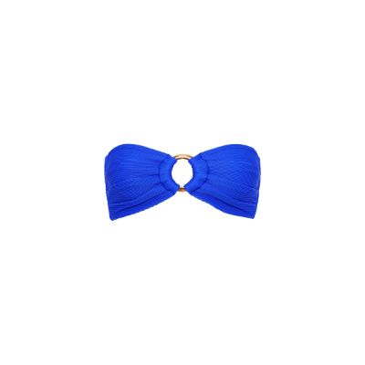 Strapless Bandeau Bikini Top - Ocean Blue Ribbed sold by Kulani Kinis