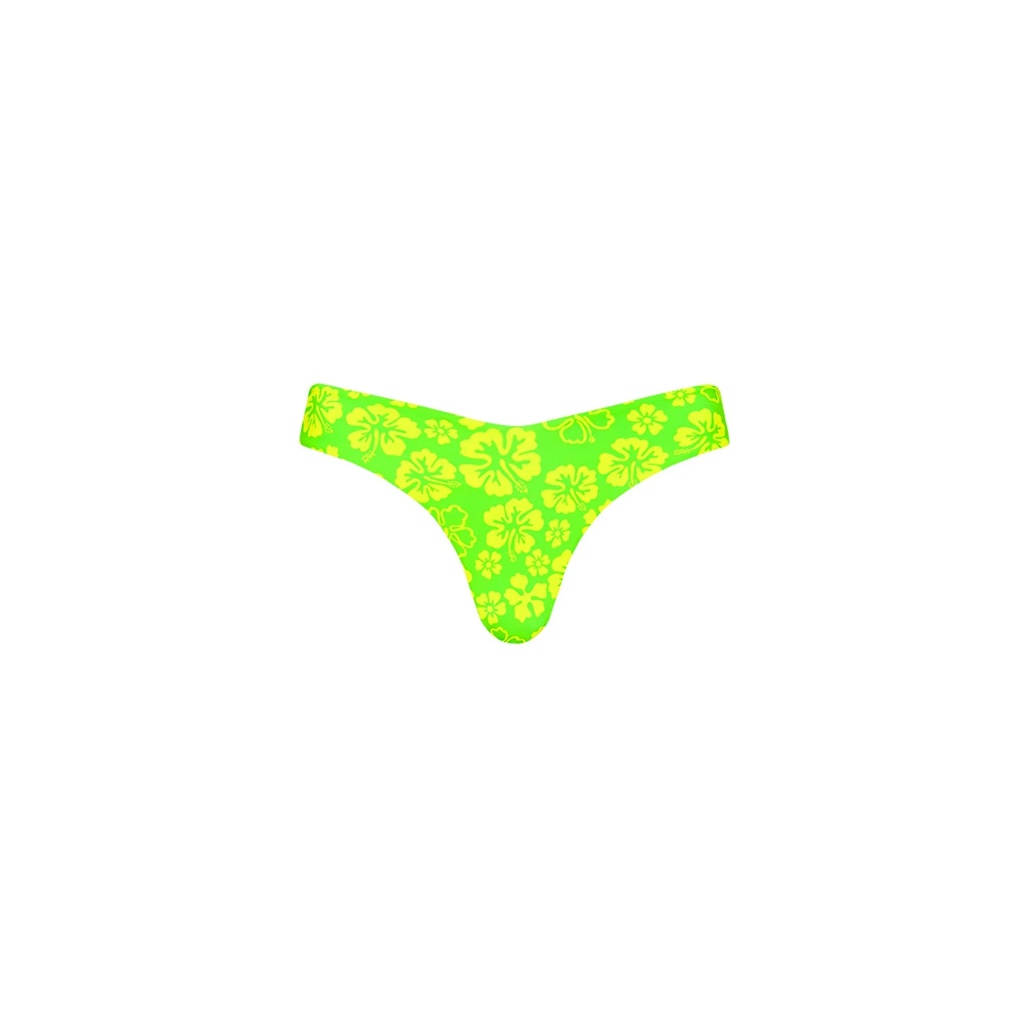 Cheeky V Bikini Bottom - Aloha Lime sold by Kulani Kinis