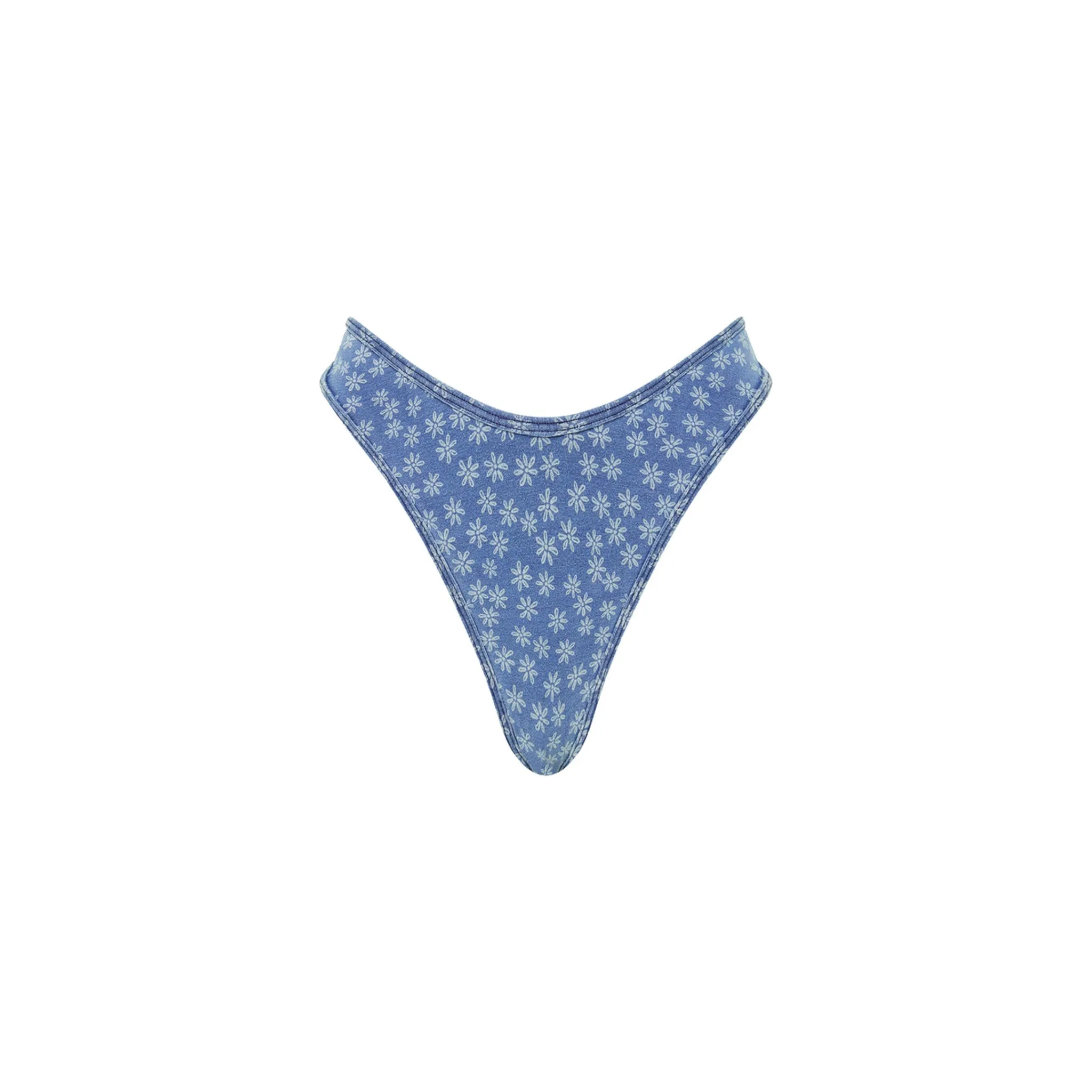 High Leg Thong Bikini Bottom - Daisy Denim sold by Kulani Kinis