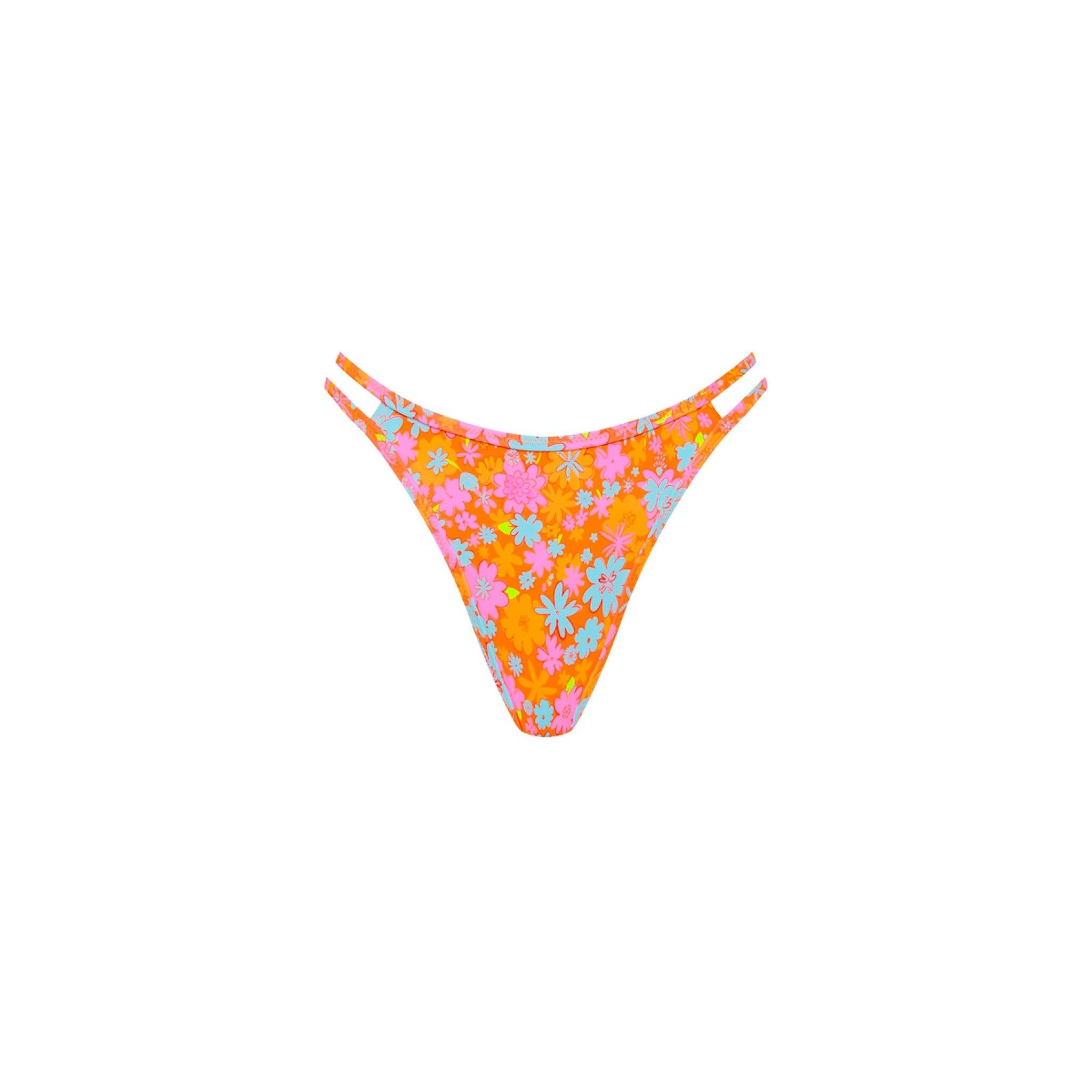 Twin Strap Cheeky Bikini Bottom - Dandelion Daze sold by Kulani Kinis