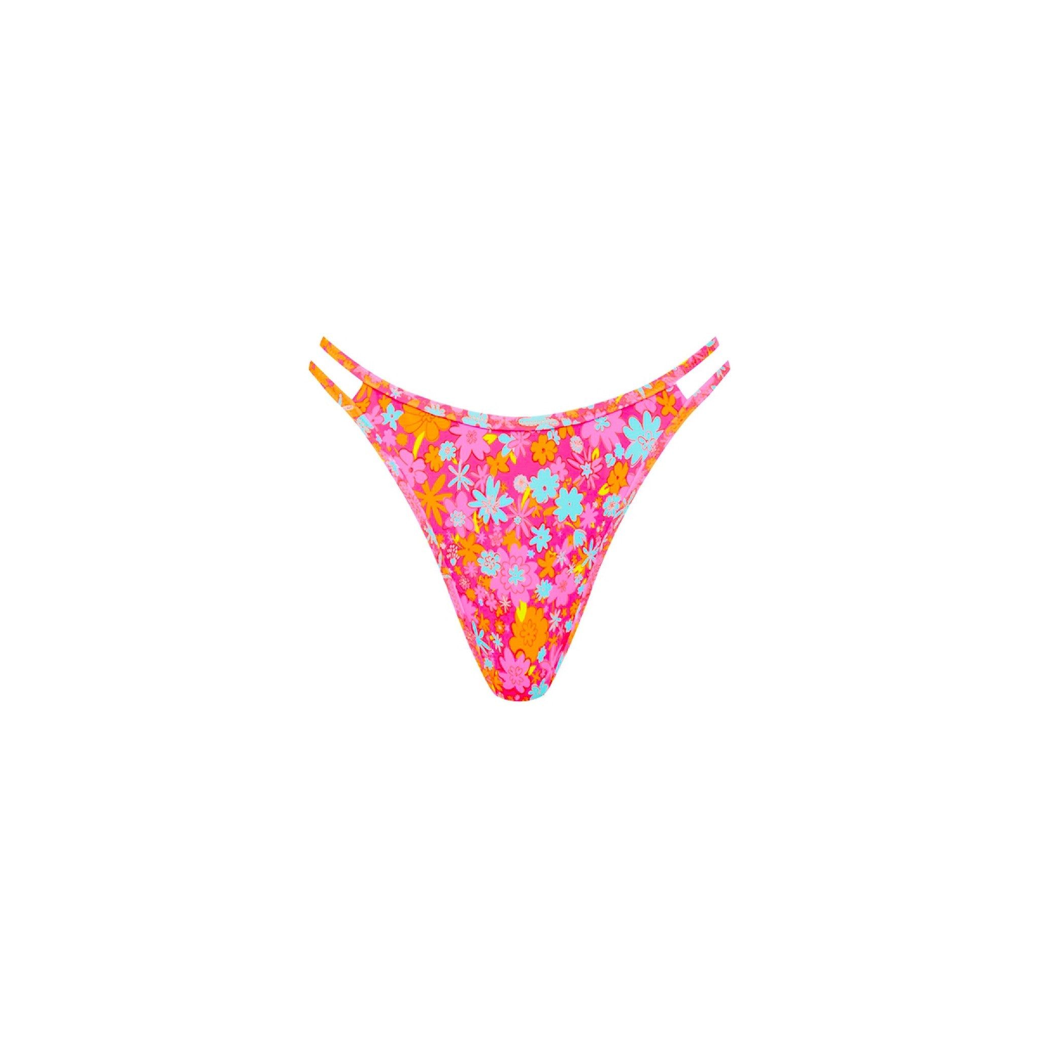 Twin Strap Cheeky Bikini Bottom - Raspberry Rosé sold by Kulani Kinis