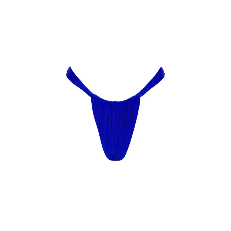 Ruched Thong Bikini Bottom - Malibu Blue sold by Kulani Kinis