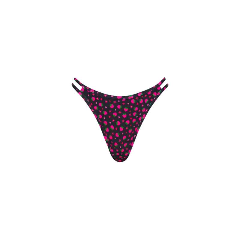 Twin Strap Cheeky Bikini Bottom - Ruby Kisses sold by Kulani Kinis