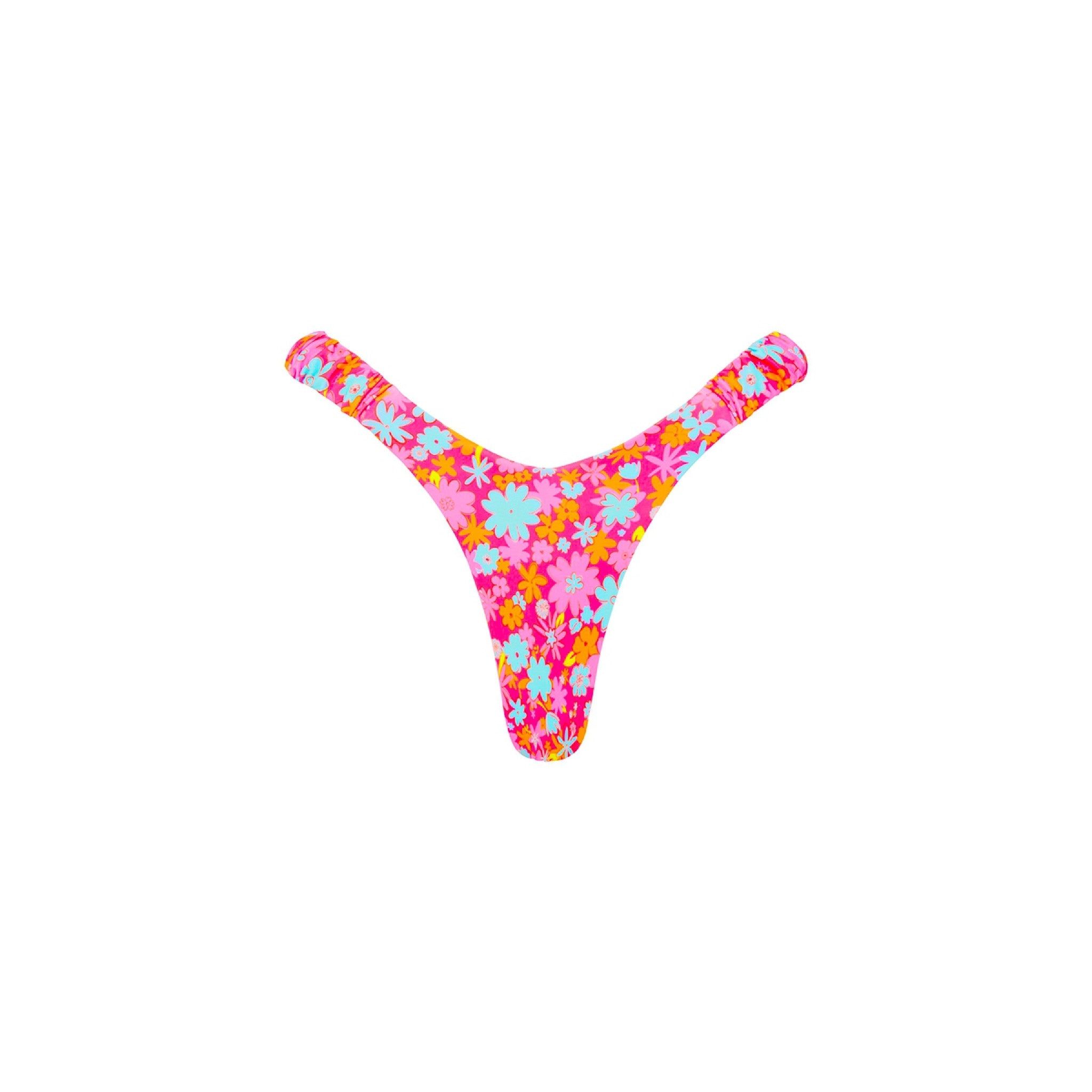 Retro Y Thong Bikini Bottom - Raspberry Rosé sold by Kulani Kinis