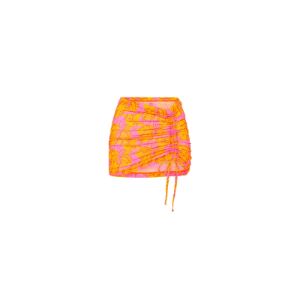 Ruched Mesh Mini Skirt - Sangria Swirl sold by Kulani Kinis