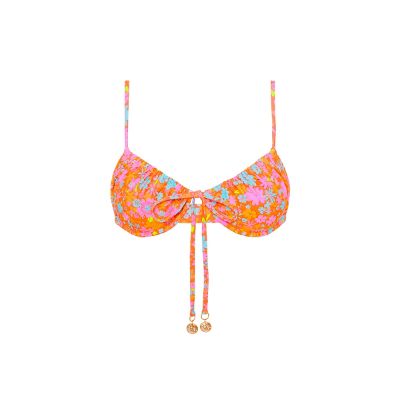 Ruched Underwire Bra Bikini Top - Dandelion Daze sold by Kulani Kinis