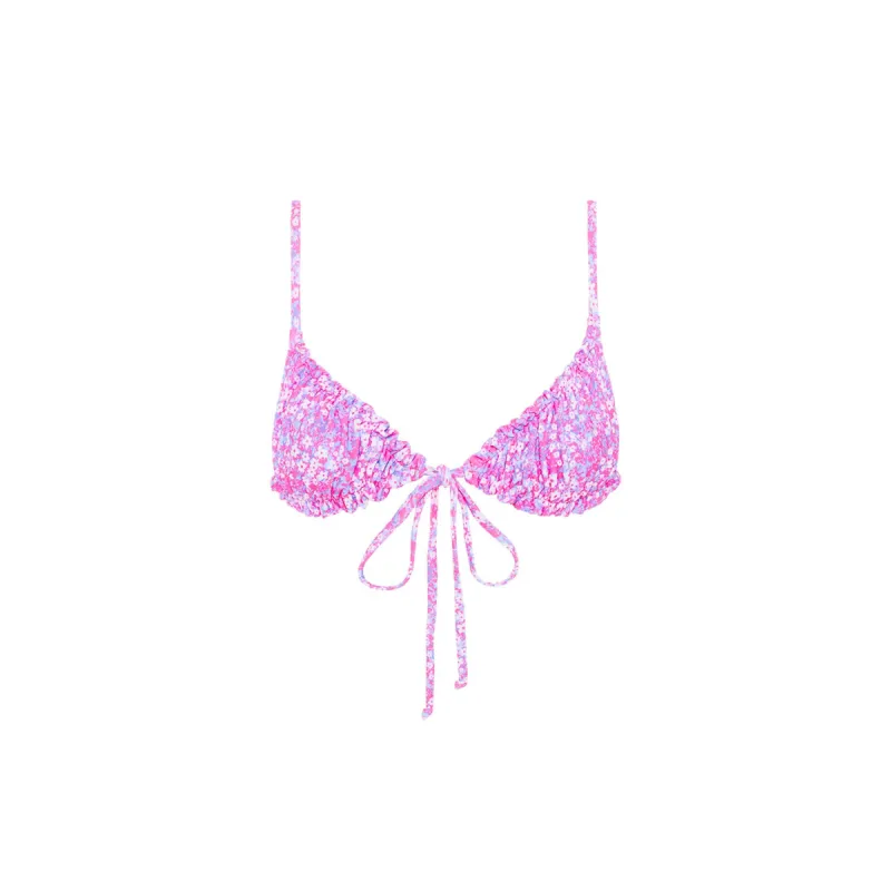 Ruched Bralette Bikini Top - Grape Spritz sold by Kulani Kinis