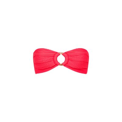 Strapless Bandeau Bikini Top - Watermelon Ribbed sold by Kulani Kinis