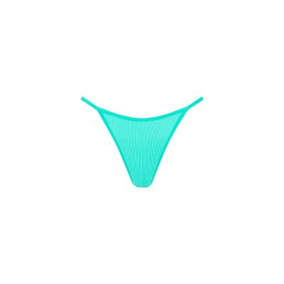 Tanning Thong Bikini Bottom - Aqua Ribbed sold by Kulani Kinis