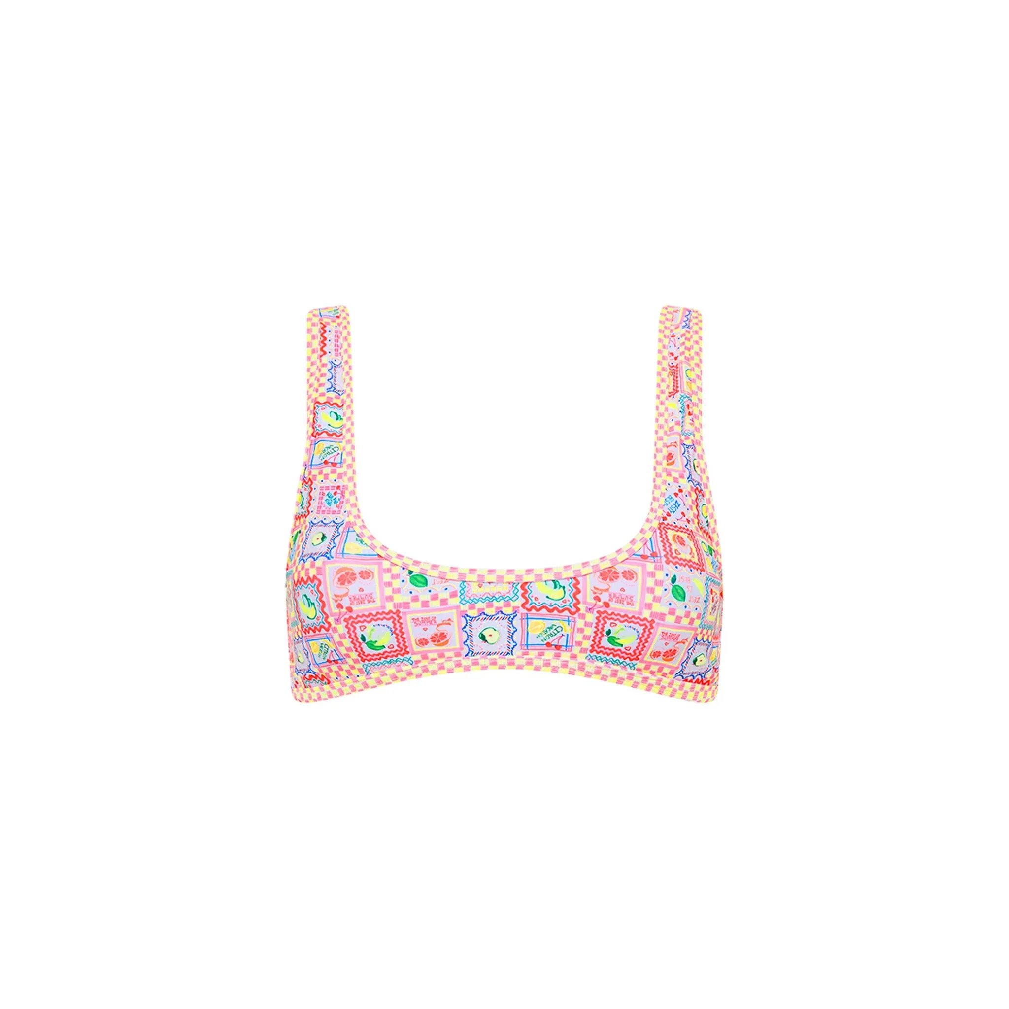 Bind Slim Scoop Bikini Top - Citron Coast sold by Kulani Kinis