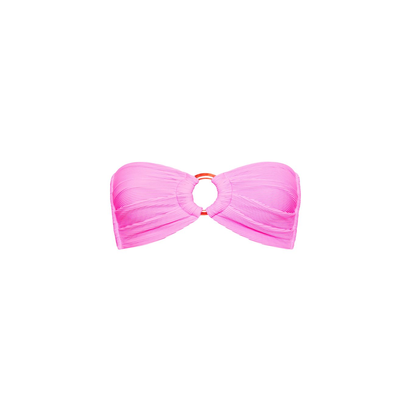 Strapless Bandeau Bikini Top - Bubblegum Pink Ribbed sold by Kulani Kinis