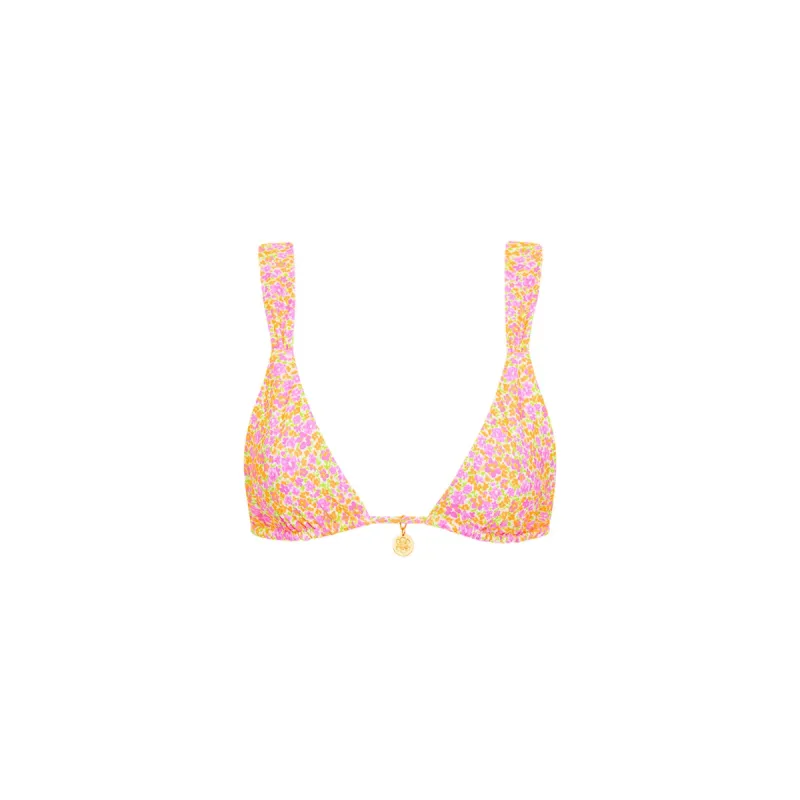 Slide Bralette Bikini Top - Champagne Blossom sold by Kulani Kinis