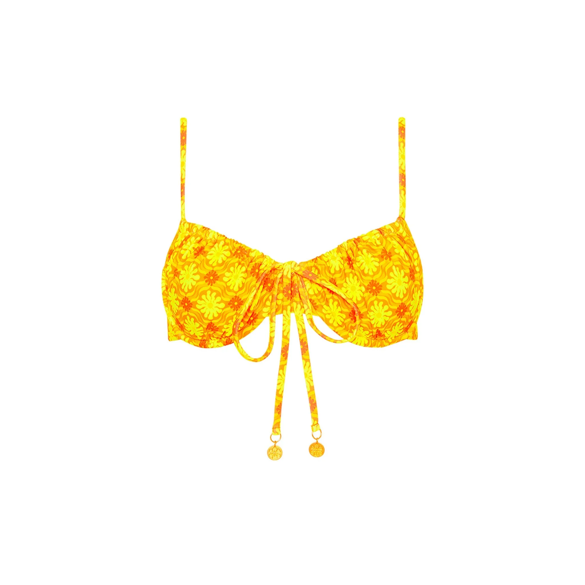 Ruched Underwire Bra Bikini Top - Lemontini sold by Kulani Kinis