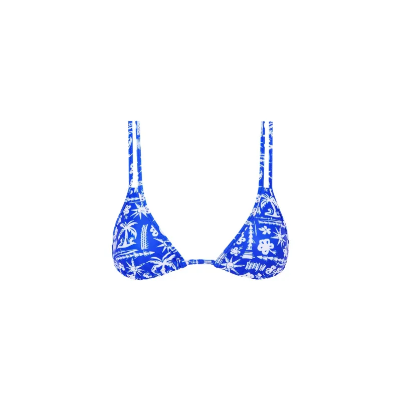 Twin Strap Bralette Bikini Top - Caribbean Blues sold by Kulani Kinis