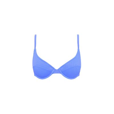 Padded Underwire Bra Bikini Top - Breezy Blue Ribbed sold by Kulani Kinis