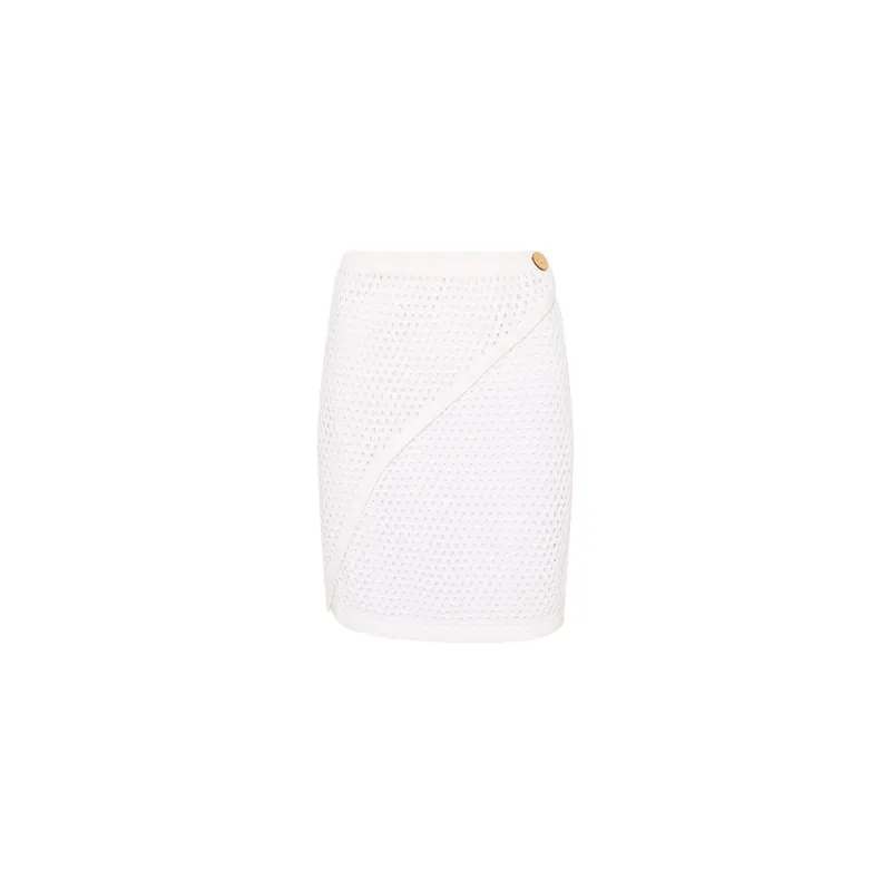 Crochet Knit Wrap Skirt - White sold by Kulani Kinis