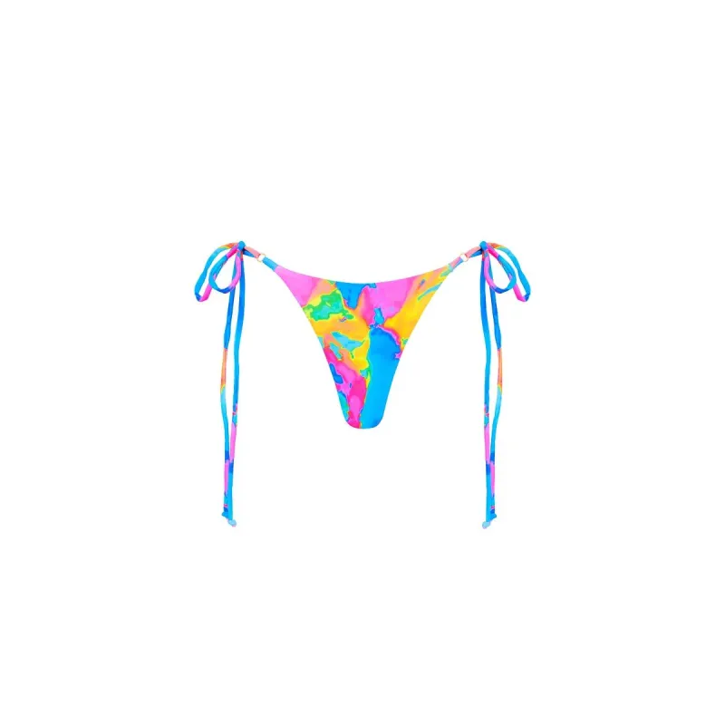 Thong Tie Side Bikini Bottom - Sunrise Splash sold by Kulani Kinis