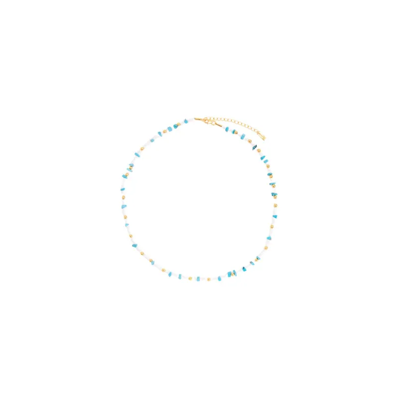 Beaded Gem Necklace - Turquoise sold by Kulani Kinis