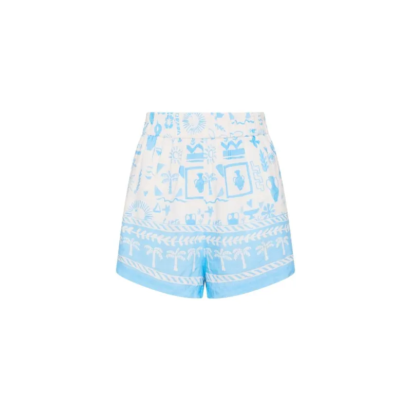 Relaxed Linen Shorts - Cloud Kisses sold by Kulani Kinis