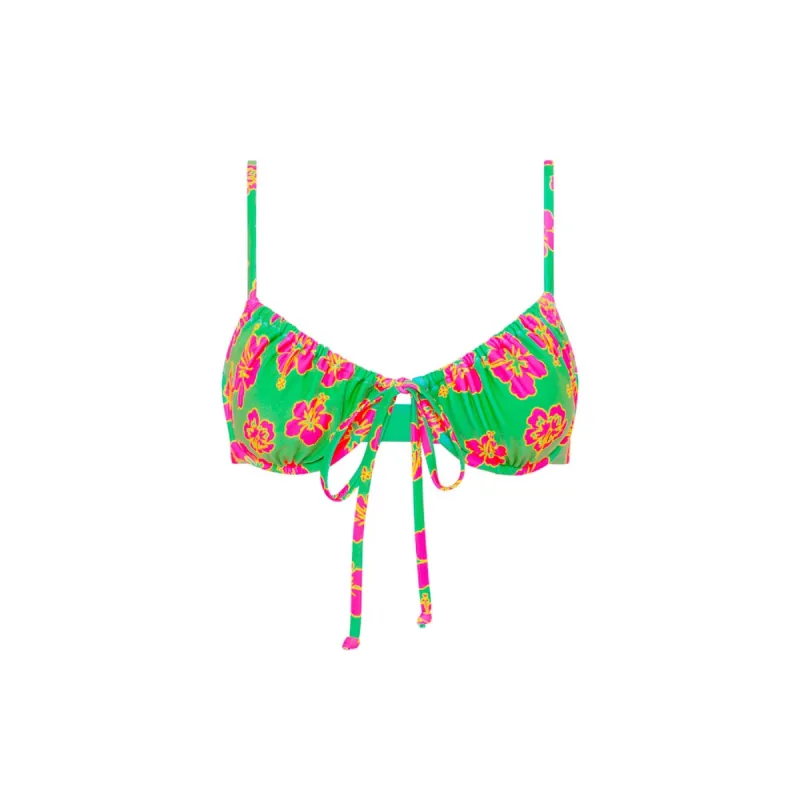 Ruched Underwire Bra Bikini Top - Melon Sorbet sold by Kulani Kinis