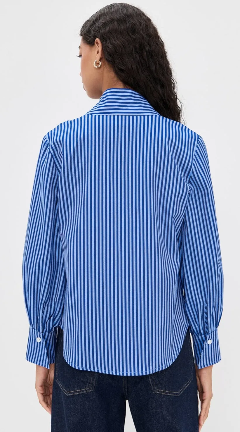 Pussybow Cotton Button Down Stripe Shirt - Pre Order sold by House of Aama product image thumbnail 5