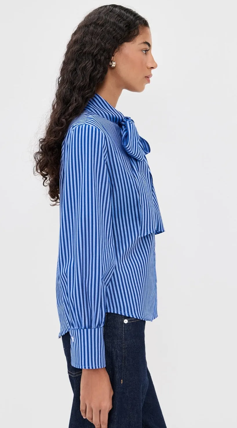 Pussybow Cotton Button Down Stripe Shirt - Pre Order sold by House of Aama product image thumbnail 4