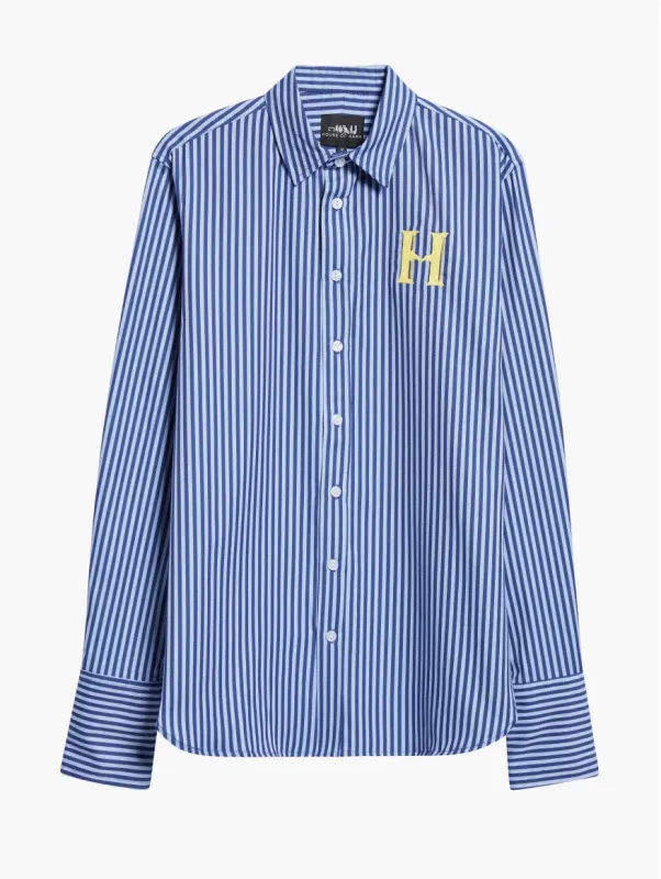 Blue Stripe Button Down Shirt - Pre Order sold by House of Aama
