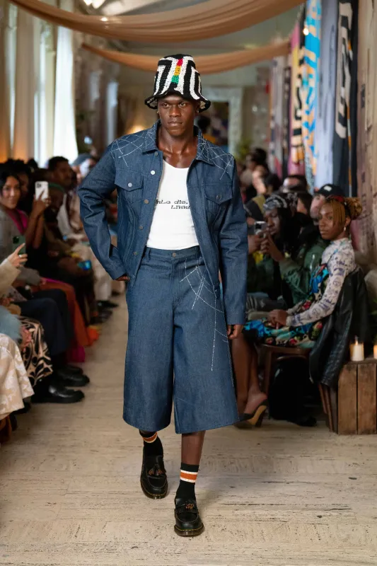 Anansi Men's Jean Jacket - Pre Order sold by House of Aama