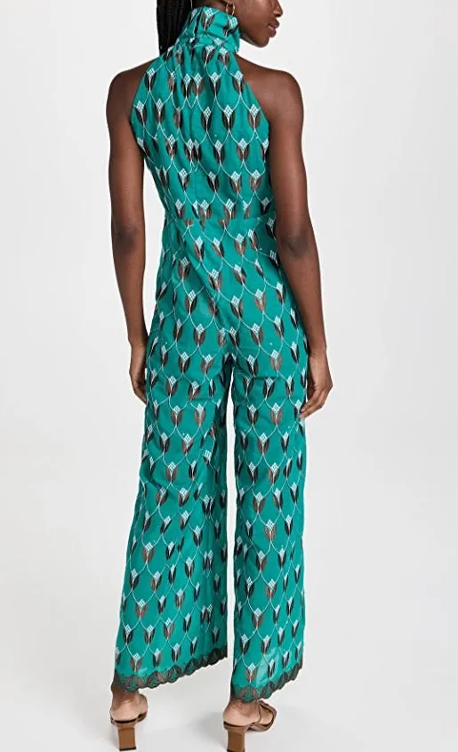 Oya Palazzo Jumper - Teal/Brown sold by House of Aama product image thumbnail 3