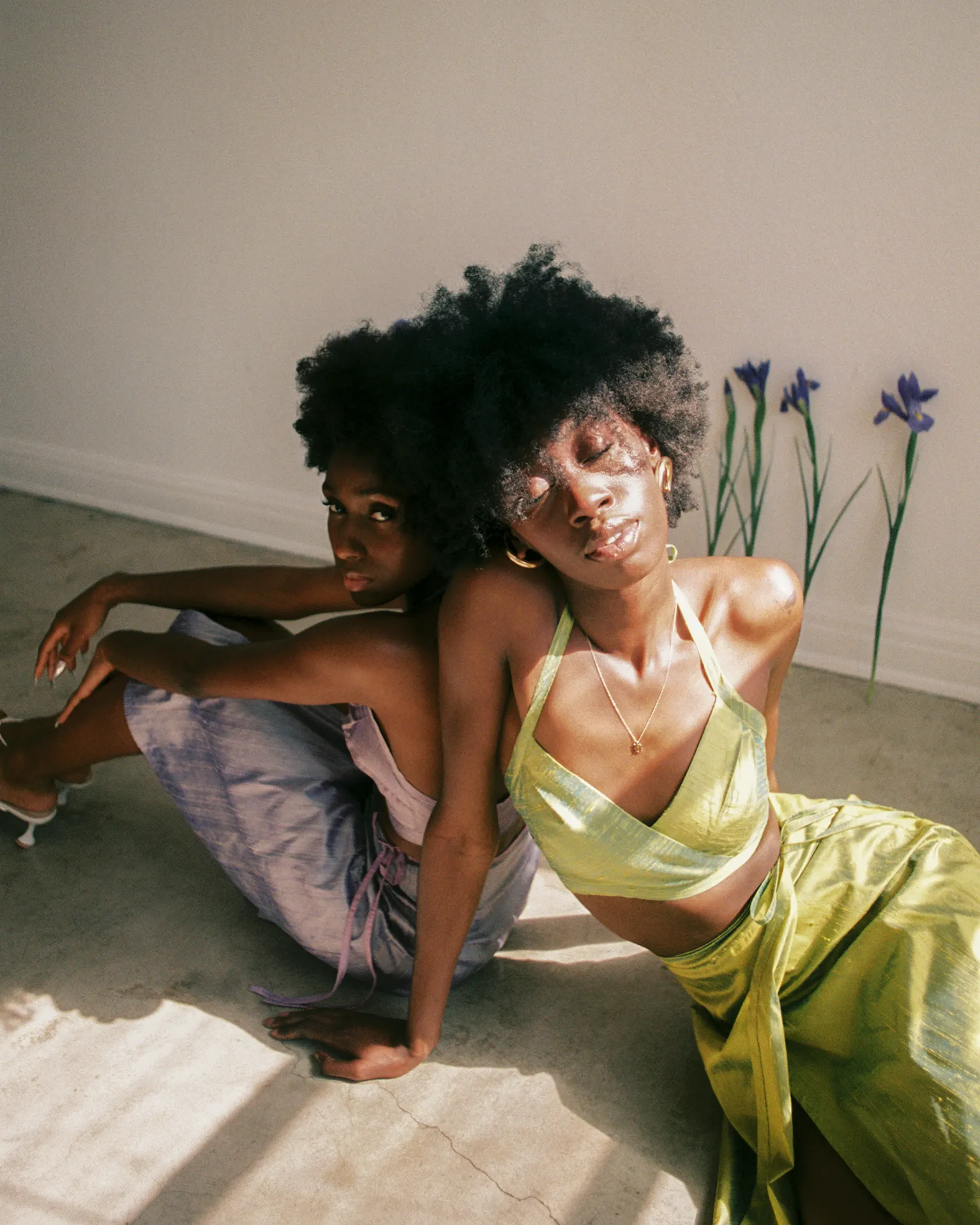 Green Silk Halter Top sold by House of Aama product image thumbnail 4