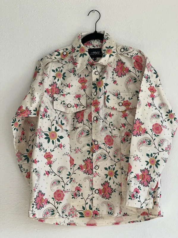 Silk Floral Paisley Button Up made by House of Aama