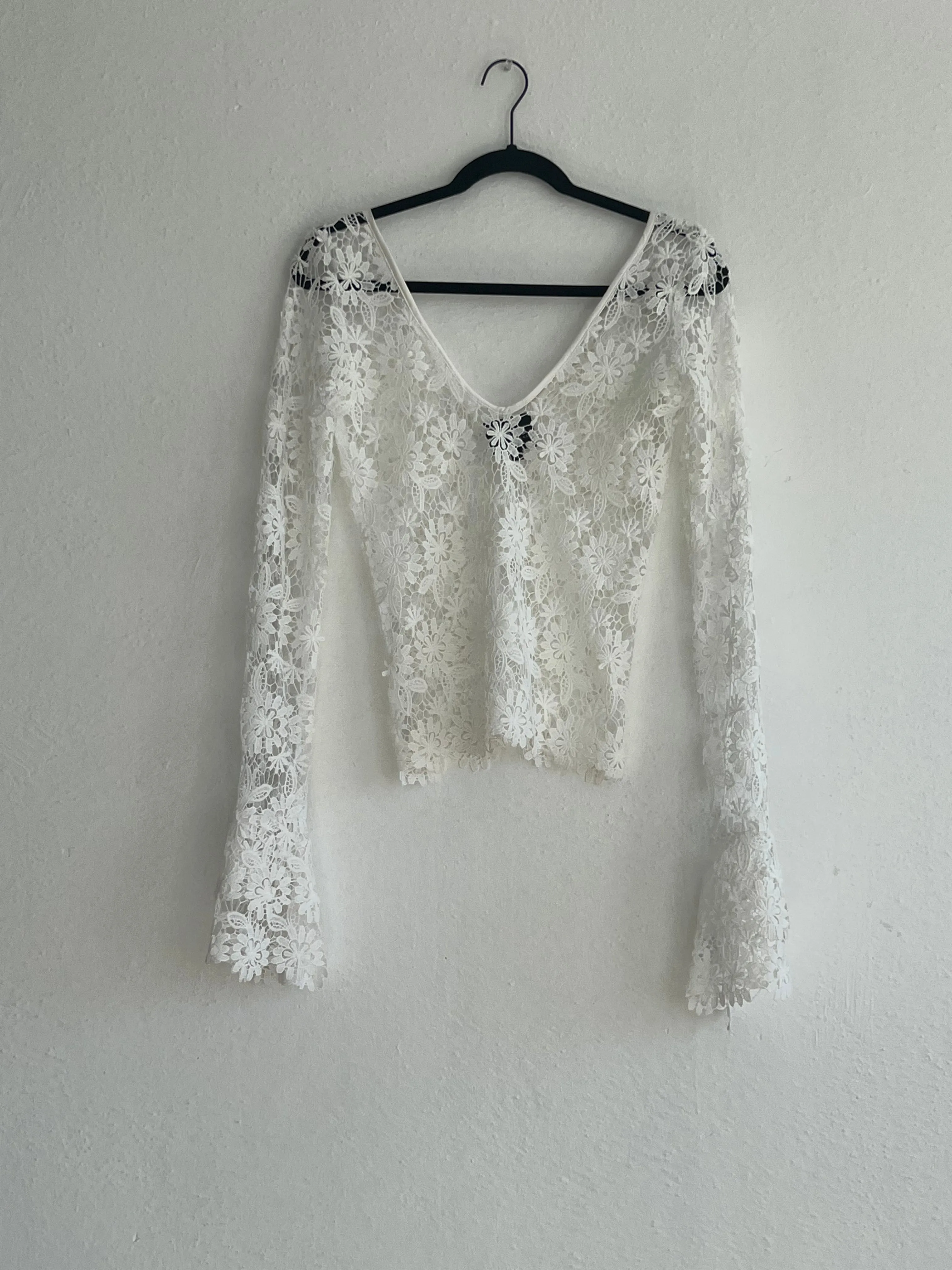 Storyteller V-Neck Lace Crochet Top-Pre-Order sold by House of Aama product image thumbnail 5