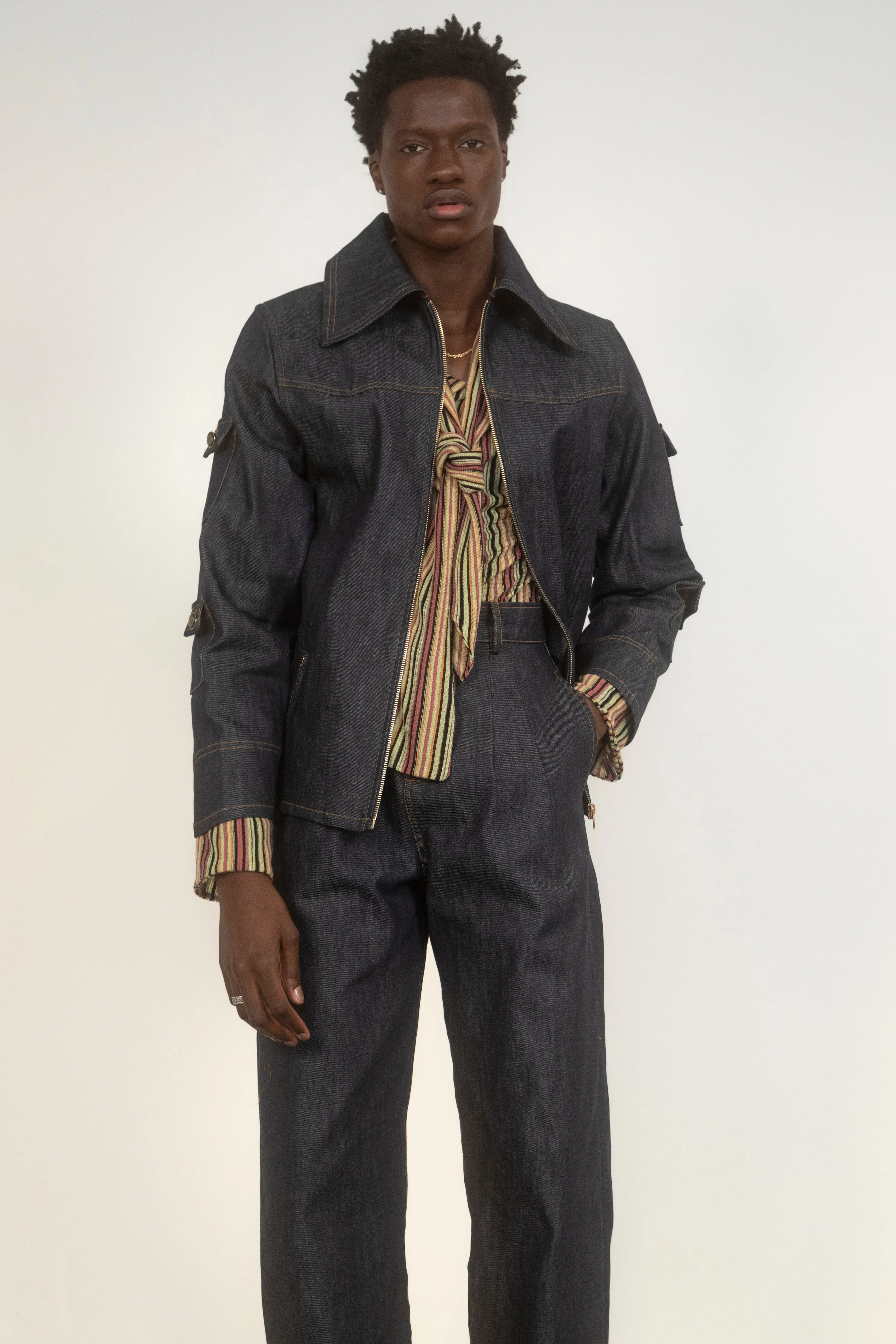 Lumber Pants- Blue Denim-Pre-Order sold by House of Aama product image thumbnail 3