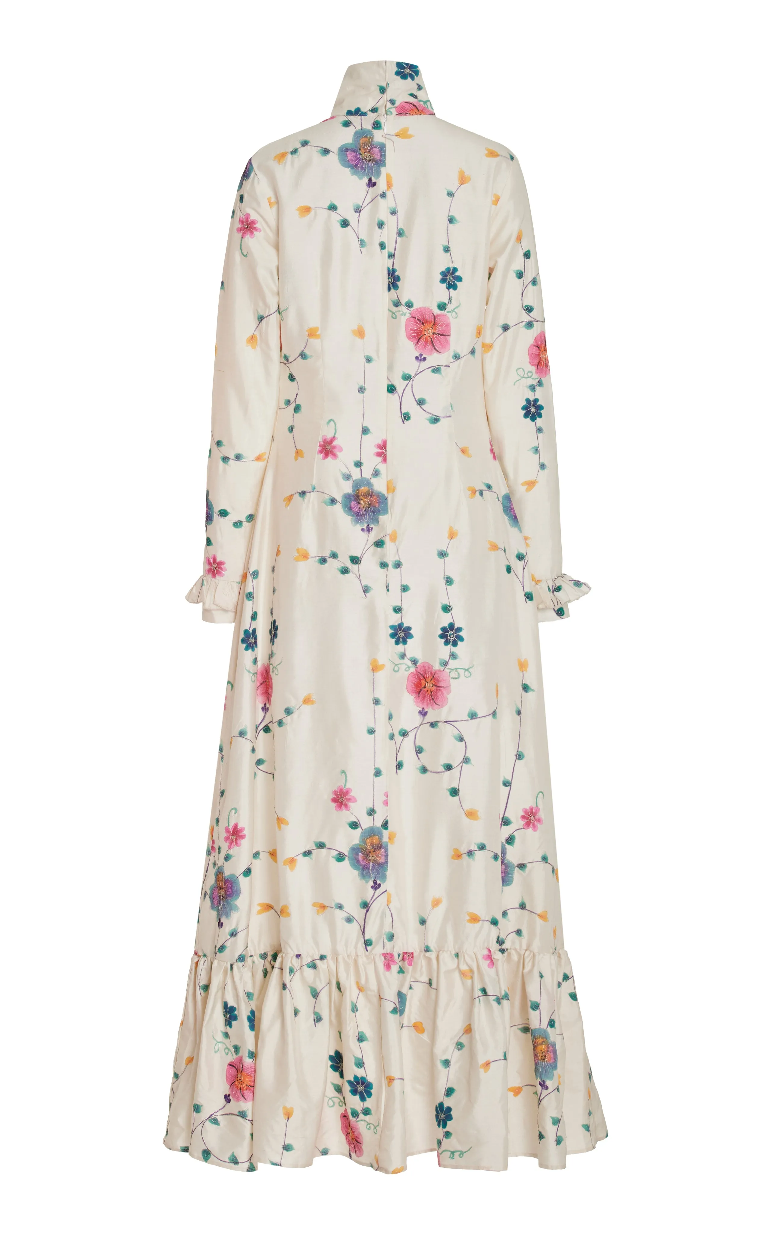 Country Girl Dress- Ivory Floral Silk Dupioni sold by House of Aama product image thumbnail 5
