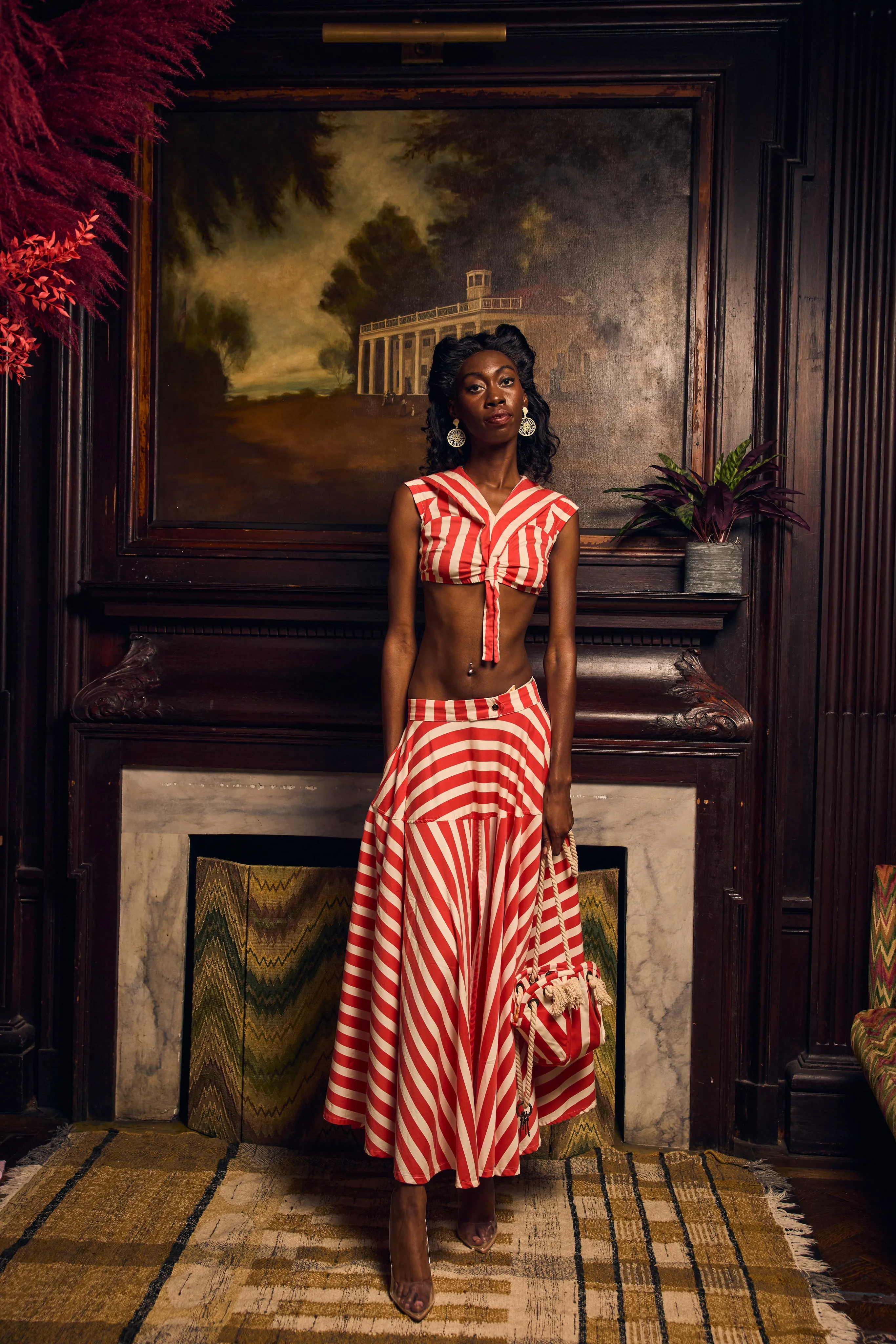 Azaka Full Skirt Cabana Stripe sold by House of Aama product image thumbnail 4