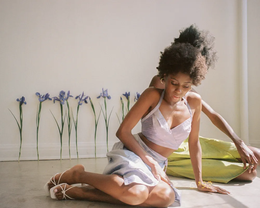 Lavender Silk Halter Top sold by House of Aama