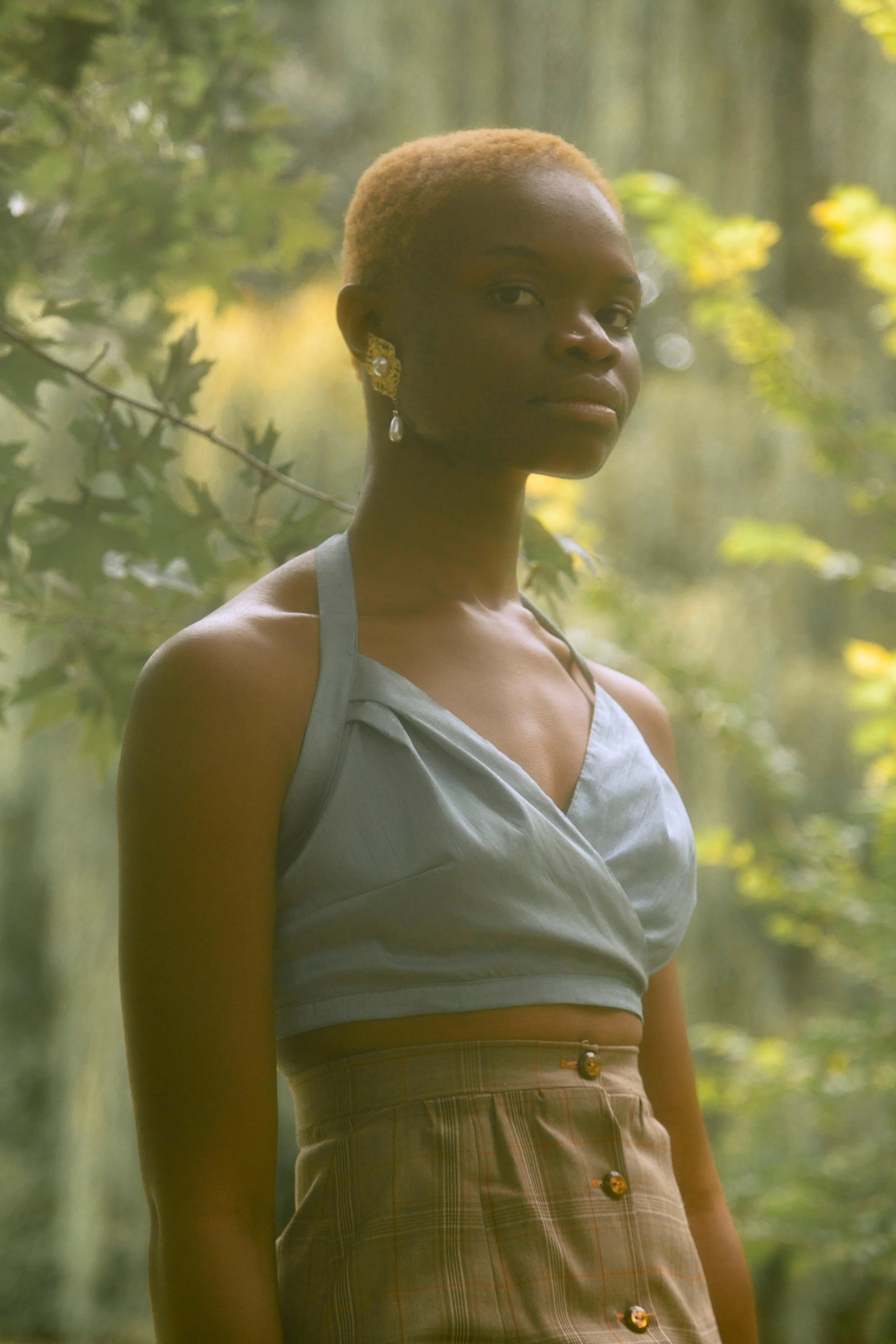 Glamour Girl Silk Halter Top sold by House of Aama product image thumbnail 2