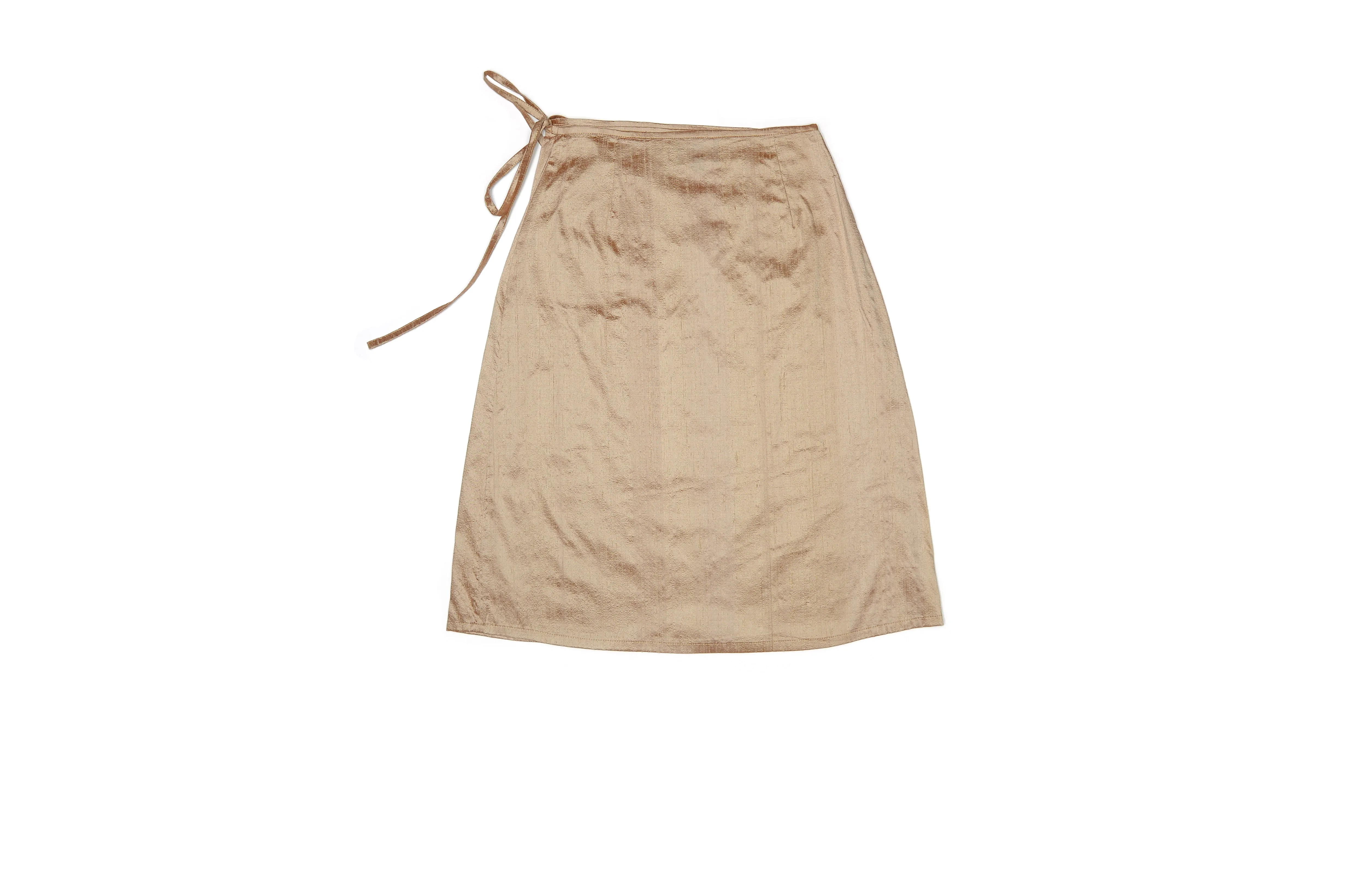 Champagne Nude Silk Wrap Skirt sold by House of Aama product image thumbnail 3