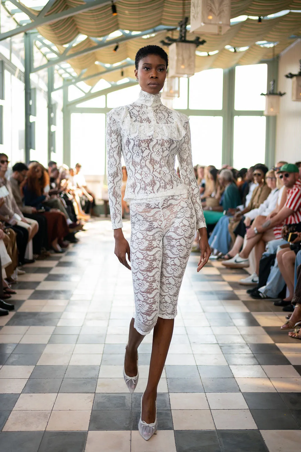 High Neck Lace Top White sold by House of Aama product image thumbnail 3