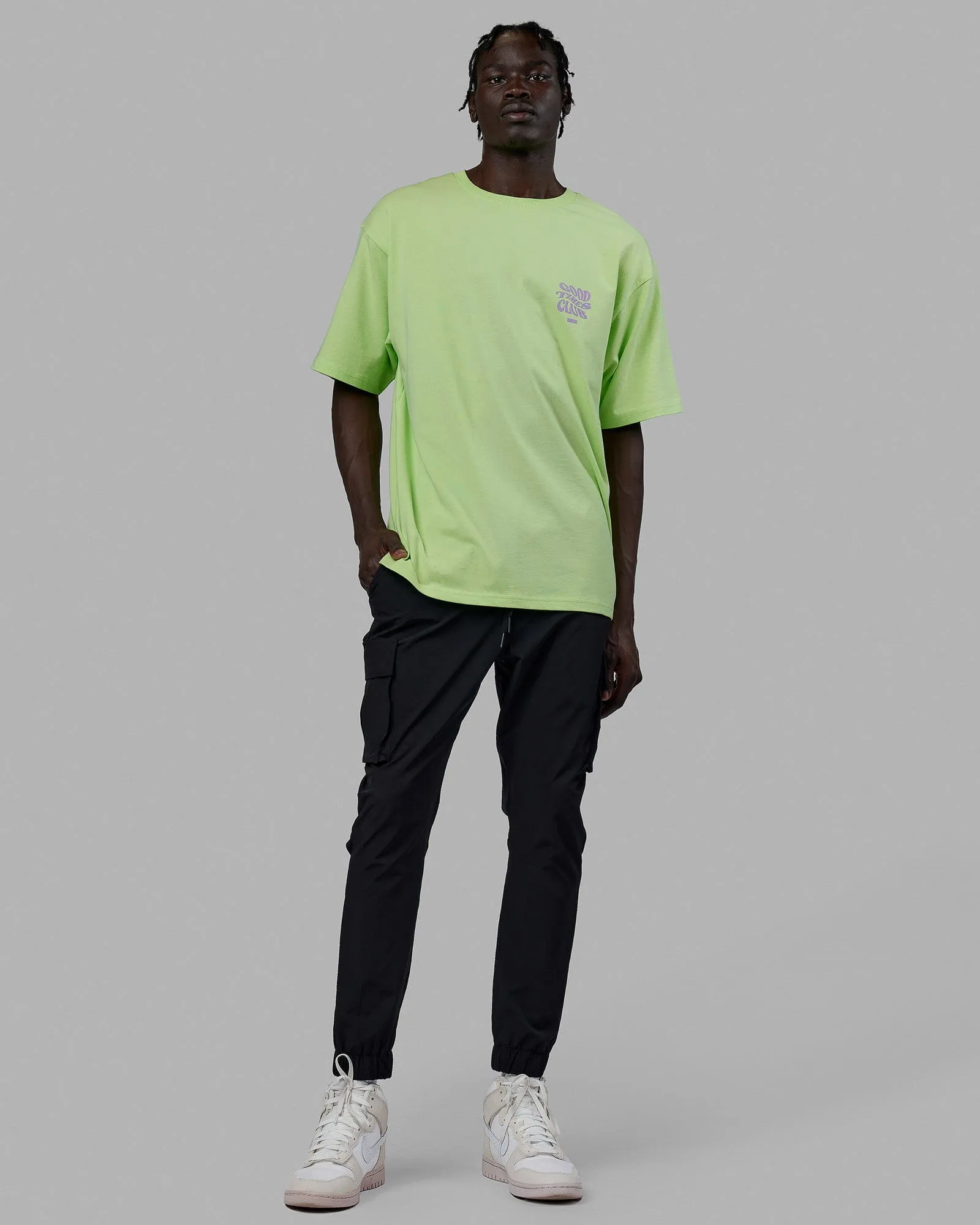 Unisex Good Times Heavyweight Tee Oversize - Paradise Green-Pale Lilac sold by LSKD product image thumbnail 5