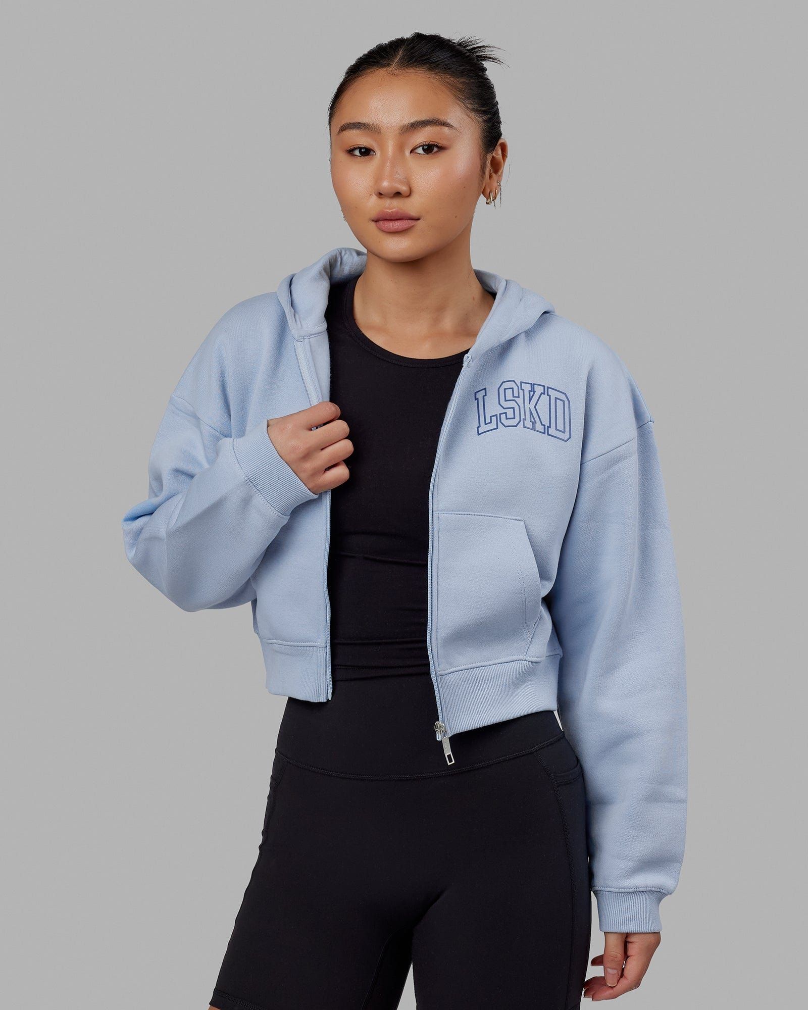 Guild Cropped Hoodie - Windsurfer-Power Cobalt sold by LSKD