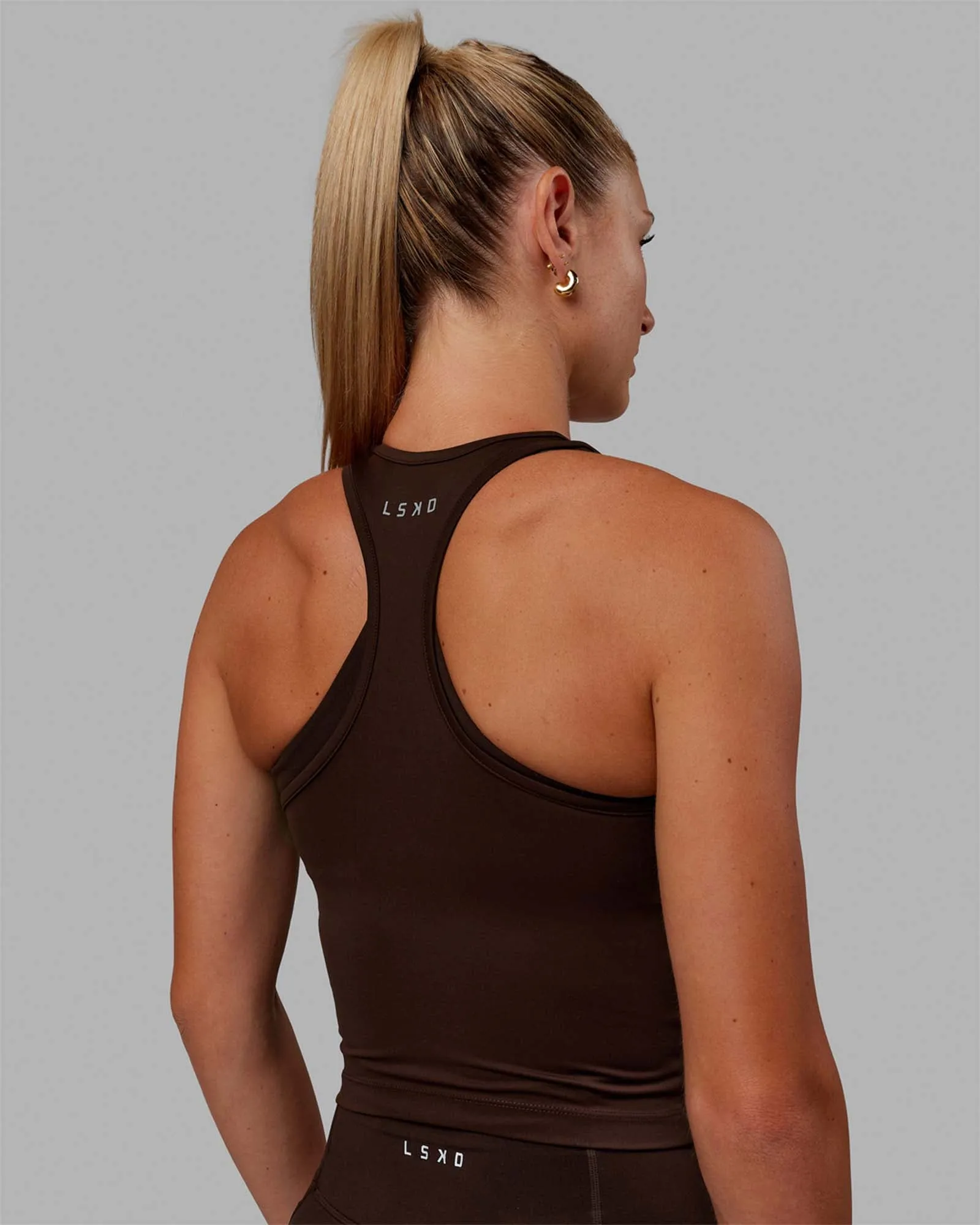 Flow Racerback Tank - Dark Chocolate sold by LSKD product image thumbnail 2