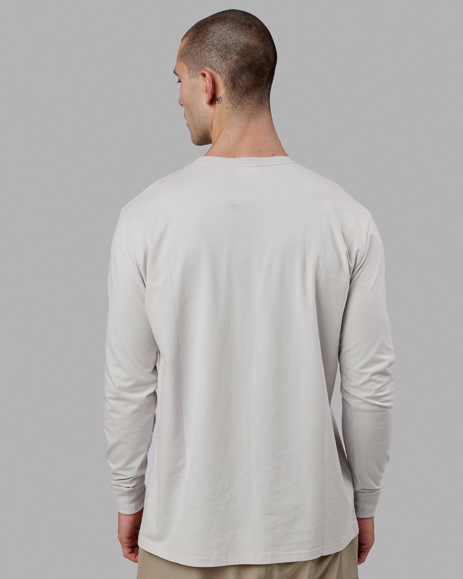 Base FLXCotton LS Tee - Lunar Rock sold by LSKD product image thumbnail 3