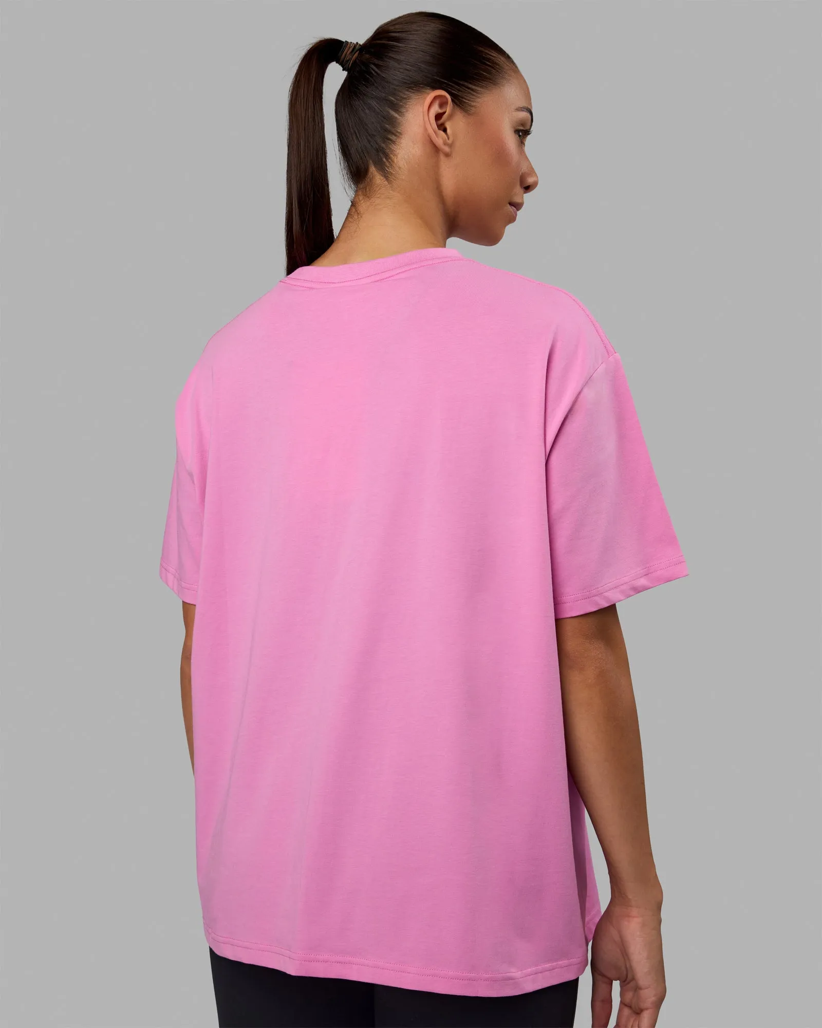 Go-To FLXCotton Oversized Tee - Spark Pink-White sold by LSKD product image thumbnail 4
