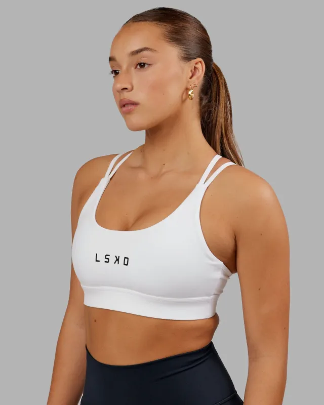 Bridge Sports Bra - White sold by LSKD